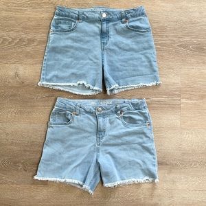 Two pairs of denim shorts size XL
